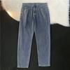 Marca de Moda ins Jeans Otoño Delgados Combinables Casuales Pantalones Skinny para Hombre Estilo Hong Kong Estudiante Pantalones Rectos Holgados