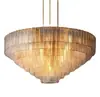 Rh exporta a América del Norte sirena American Nordic luz de lujo moderna estilo Hong Kong villa dúplex sala de estar araña de cristal