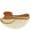 Latón Pulido Sólido Hacha de la Fortuna Cuchillo de Cocina Llavero Creativo Personalizado Colgante Colgante de Fortuna y Riqueza