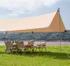 Toldo para acampar al aire libre, tela impermeable con revestimiento de plata, protector solar, tela Oxford 210D, mayor grosor, toldo a prueba de lluvia, venta al por mayor