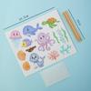 Decoración de pastel de animales marinos de peces de colores transfronterizos Tarjeta de decoración para hornear Tarjeta de decoración de mesa de postres enchufable
