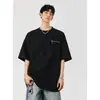 Camiseta de Diseño para Niños de Manga Corta, Ajuste Limpio Americano, Peso Pesado, Cremallera, Talla Pequeña, 280g