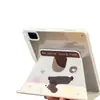 Dachshund Fofo Adequado para Capa Protetora de Tablet Apple iPad Mini Suporte Giratório Air com Slot para Caneta Pro Desenho Animado