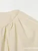 Comercio exterior transfronterizo ropa de mujer, nueva colección de otoño, diseño de estilo francés festivo, blusa top de manga abullonada arrugada 1342405