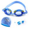 Gafas de natación para niños con diseño de dibujos animados, gafas de natación, gorro de natación, pinza para la nariz con tapones para los oídos 4700