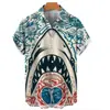 Camisa de verano para hombre Y2 de venta caliente transfronteriza para vacaciones con estampado 3D estilo playa, de manga corta con cuello, exclusivamente para ventas transfronterizas