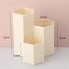 Simples transparente fosco Pen Holder Desktop Oblíquo Multi-função caixa de armazenamento cosmético Grande capacidade estudante suporte de caneta de plástico