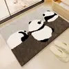 Alfombra de Piso Imitación Cachemira Estilo Avanzado Sense Ins Felpudo de Baño Secado Rápido Fácil Cuidado Felpudo de Puerta Baño Inodoro Alfombra Absorbente de Agua Antideslizante