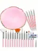 Conjunto de Pincéis para Nail Art Amazon Transfronteiriço, Caneta de Silicone para Desenho de Flores e Linhas de Fototerapia, Caneta Pontilhada, Conjunto Combinado de Canetas de Cristal
