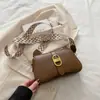 Bolsa de Hombro Cruzada de Moda para Mujer, Nueva, Exquisita, Simple, Retro, de Alta Textura, para Primavera y Verano