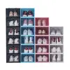 Caja de zapatos transparente gruesa directa de fábrica caja de zapatos combinación libre caja de almacenamiento para zapatos de hombre y mujer caja de zapatos de plástico a prueba de polvo