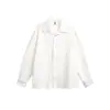 Ropa Vintage Yidao Otoño 2026 Nueva Camisa de Cuello Cubano Texturizada Estilo Old Money de Manga Larga para Hombres y Mujeres, Top Holgado con Calados