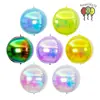Balões Coloridos de Filme de Alumínio 4D Transparente Redondo Cruzado Bola Decoração de Festa Tema Espessado Suprimentos de Decoração de Aniversário Infantil