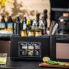 Estante de almacenamiento para botellas de condimentos de lujo, ligero y de cocina, para encimera del hogar, tarro de condimentos de acero inoxidable, escurridor de cuchillos, caja de almacenamiento, caja de condimentos