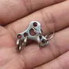 Mini Llavero Accesorio de Clip de Liberación Rápida de Bolsillo Aleación de Zinc EDC Clip de Suspensión Exterior Mosquetón con Anillo para Llaves