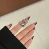 Anillo Abierto de Rana Dulce Vintage Retro Nuevo Europeo y Americano Anillo de Animales Metálico de Alta Gama Apilado