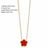 Nuevo Conjunto de Tres Piezas de Lujo de Nicho de Alta Gama, Collar, Pulsera y Pendientes de Acero de Titanio con Trébol de Cinco Hojas de Doble Cara para Mujer, Venta al por Mayor Transfronteriza