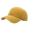 Gorra de Béisbol Lavada de Algodón Puro de 19 Colores Top Suave Color Sólido Estilo Vintage Sombrero para el Sol Venta al por Mayor Logotipo Bordado