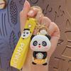 Llavero colgante de panda bebé de dibujos animados creativos para comida, pareja, mochila escolar, colgante de coche, llavero, regalo pequeño al por mayor
