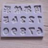 Molde de silicona para galletas de chocolate DIY con herramientas para hornear y decoración de pasteles digitales de feliz aniversario en stock