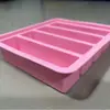 Molde de Hielo Grande de Silicona de Venta Caliente Molde de Hielo de 4 Compartimentos con Tapa Molde de Hielo Molde de Mantequilla Molde de Huevo Molde de Jabón Caja para Tiras de Carne Sub-caja para Alimentos Complementarios