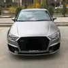 Adecuado para 17-20 Audi A3 Modificación y Mejora a Rs3 Kit de Carrocería Grande Cara Frontal A3 Rejilla Bumper Rs3