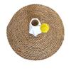 Tapete de Palha para Mesa Venda Quente na Amazon Tapete Isolante Tecido à Mão Tapete Isolante de Capim-do-mato Tapete de Panela Tecido Porta-copos Porta-copos