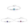 Pulsera Corazón del Océano Pulsera de Moda Estilo Coreano para Mujer Pulsera de Pareja de Alta Gama de Lujo Ligero Pulsera de Cristal Versátil con Temperamento