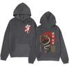 Sudadera con capucha estampada con diseño de marca de moda y elemento japonés es simple y versátil