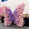 Instalação de Arte Espacial Floral Borboleta Gradiente Gigante 3D Personalizada de Alto Padrão Parede de Fundo Decoração de Salão de Banquetes Sala Privada