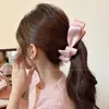 Presilha banana plissada de chifon, presilha vertical, presilha de garra de verão de alta qualidade, presilha para rabo de cavalo na nuca, presilha de cabelo elegante e delicada