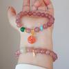 Pulsera Pixiu de cristal de fresa natural, nuevo estilo chino, pulsera con hebilla de seguridad nacional, pulsera de cristal con sentido avanzado, joyería