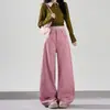Nuevos jeans de mezclilla color verde militar talla grande para mujer atuendo de moda pantalones de pierna ancha de cintura alta favorecedores hacen que las piernas parezcan más largas