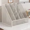 Organizador de arquivos A4 de mesa em ferro, porta-documentos e estante de classificação de papelaria e livros multifuncional