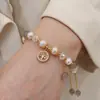 Pulsera de Cristal de Ágata Gris Perla de Agua Árbol de la Vida Acero Inoxidable Ajustable Nicho Nuevo Estilo Joyería para Mujer en Stock