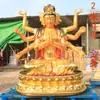 1m Estátua de Doom Yuanjun Doujin Minjun Resina Fibra de Vidro Estátua de Buda Adoração ao Templo 1,46m 1,8m