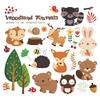 Nueva FX-D157 Pegatinas decorativas de pared para dormitorio infantil con diseño de animales del bosque de dibujos animados