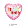 Globo de aluminio nuevo transfronterizo de 17 pulgadas con forma de corazón de San Valentín, Tanabata, boda, fiesta festiva, decoración, gas