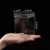 Caja Pequeña de Plástico de Grado Alimenticio Cuadrada Transparente a Prueba de Polvo Caja de Almacenamiento Acrílica para Figuras con Tapa Ps Caja de Dulces para Boda