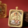 Montaña Wutai Cinco Señores Thangka de Alta Gama Doce Guardianes del Zodiaco Thangka de Relieve 3D de Doble Cara Nuevo Modelo Adorno Colgante