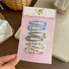 Nuevos Pasadores de Pelo para Niñas con Estampado Colorido de Lunares y Gotas de Agua, Set de 6, Dulces y Versátiles Pasadores para el Cabello de Niñas, Accesorios para el Cabello
