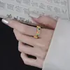 Anillo Explosión del Pequeño Libro Rojo Esmalte Azul y Blanco Porcelana 2025 Nuevo Antiguo Nuevo Chino Clásico Anillo de Flor Pequeña