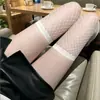 Medias Sexy Encaje Ropa Exterior para Mujer Erótico Abertura en la Entrepierna Conjunto Coqueto Verano Camisola Divertida Eliminación Libre Calcetines de Lencería Verano