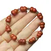 Pulsera de Calabaza Multi-Tesoro de Sándalo Verde y Sándalo Dorado, Cadena de Mano Decorativa, Cuentas Budistas de Fortuna y Prosperidad, Joyería de Moda para Mujer, Cuentas de Oración, Regalo