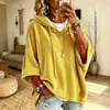2026 Transfronterizo Europeo y Americano Amazon Nuevo Otoño/Invierno Sudadera con Capucha Casual de Terciopelo para Mujer Color Sólido