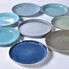 Plato de Cerámica Creativo para Cena para Uso en Casa, Plato Plano de Comida Personalizado Simple de Moda, Plato Poco Profundo para Ensalada, Plato para Frutas con Ligeras Imperfecciones