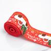 Fita de Natal em caixa imitação de cânhamo Árvore de Natal carro Xadrez rena Tira dourada Guirlanda laço