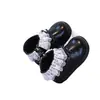 Botas de otoño e invierno para bebé, botas de algodón afelpado para niños, botas de cuero de princesa para niñas, botas estilo Dr. Martens para niñas, botines, zapatos de invierno para niñas pequeñas