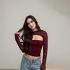 G25T145-Estilo Novo Europeu e Americano Primavera e Outono Design Sexy de Renda Manga Sino Valoriza a Silhueta Roupa Feminina