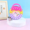 Bolsa de Silicona al por Mayor Bolso Cruzado para Niñas Almacenamiento Billetera para Monedas Alivio del Estrés Infantil Bolsa Tote de Hombro con Burbujas Bolsa de Almacenamiento Regalo